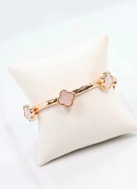 Reuben Clover Stretch Bracelet WHITE