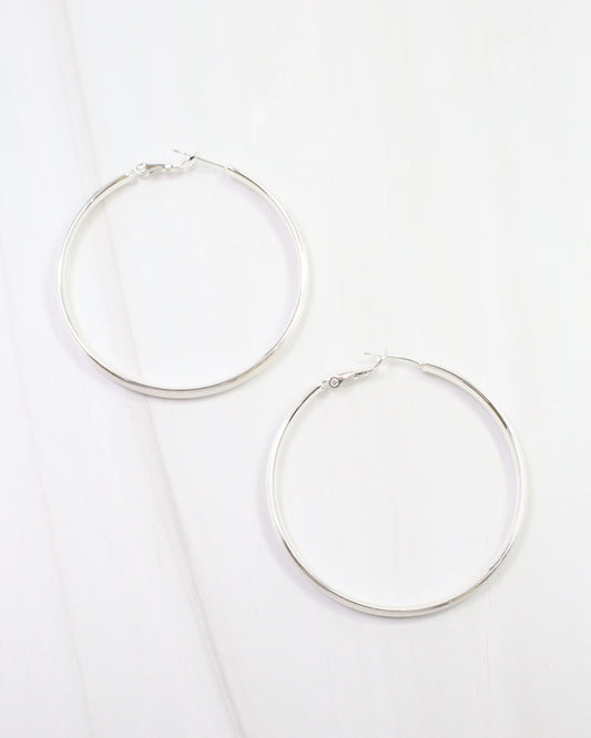 Perth Hoop Earring WR Silver