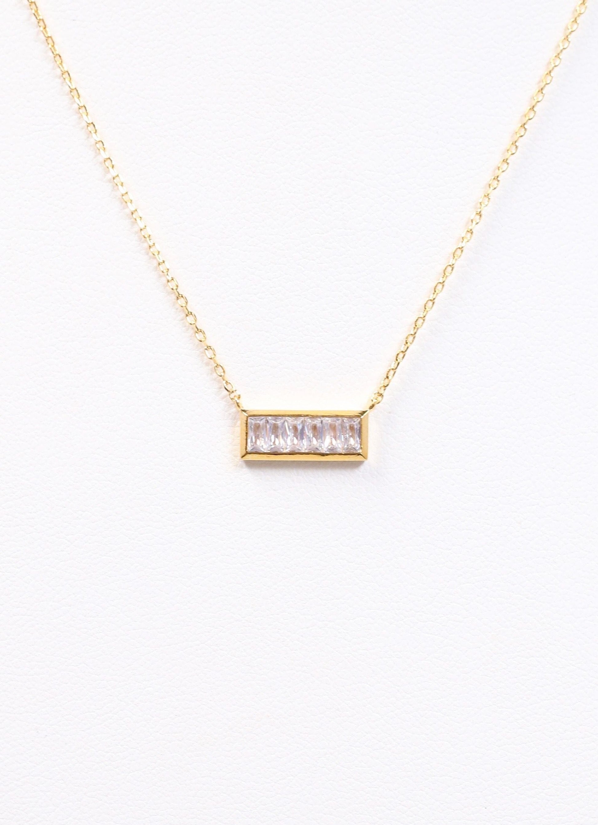 Highlands CZ Necklace GOLD - Caroline Hill