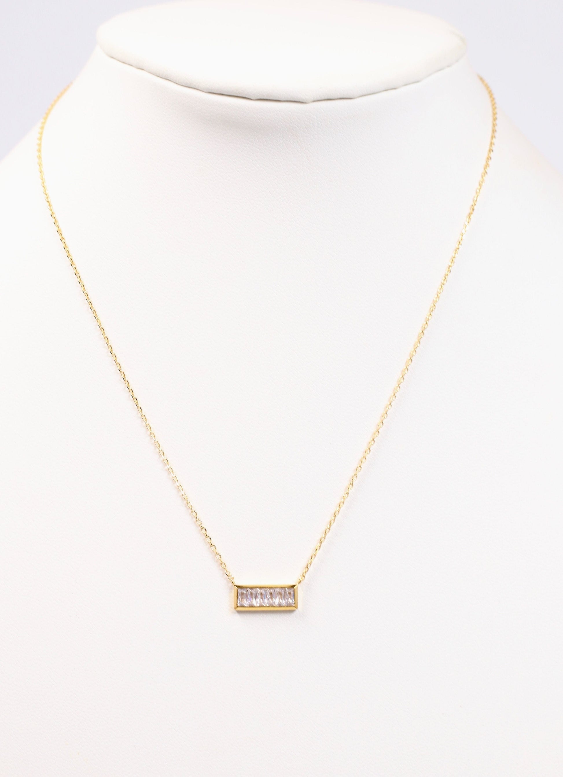 Highlands CZ Necklace GOLD - Caroline Hill