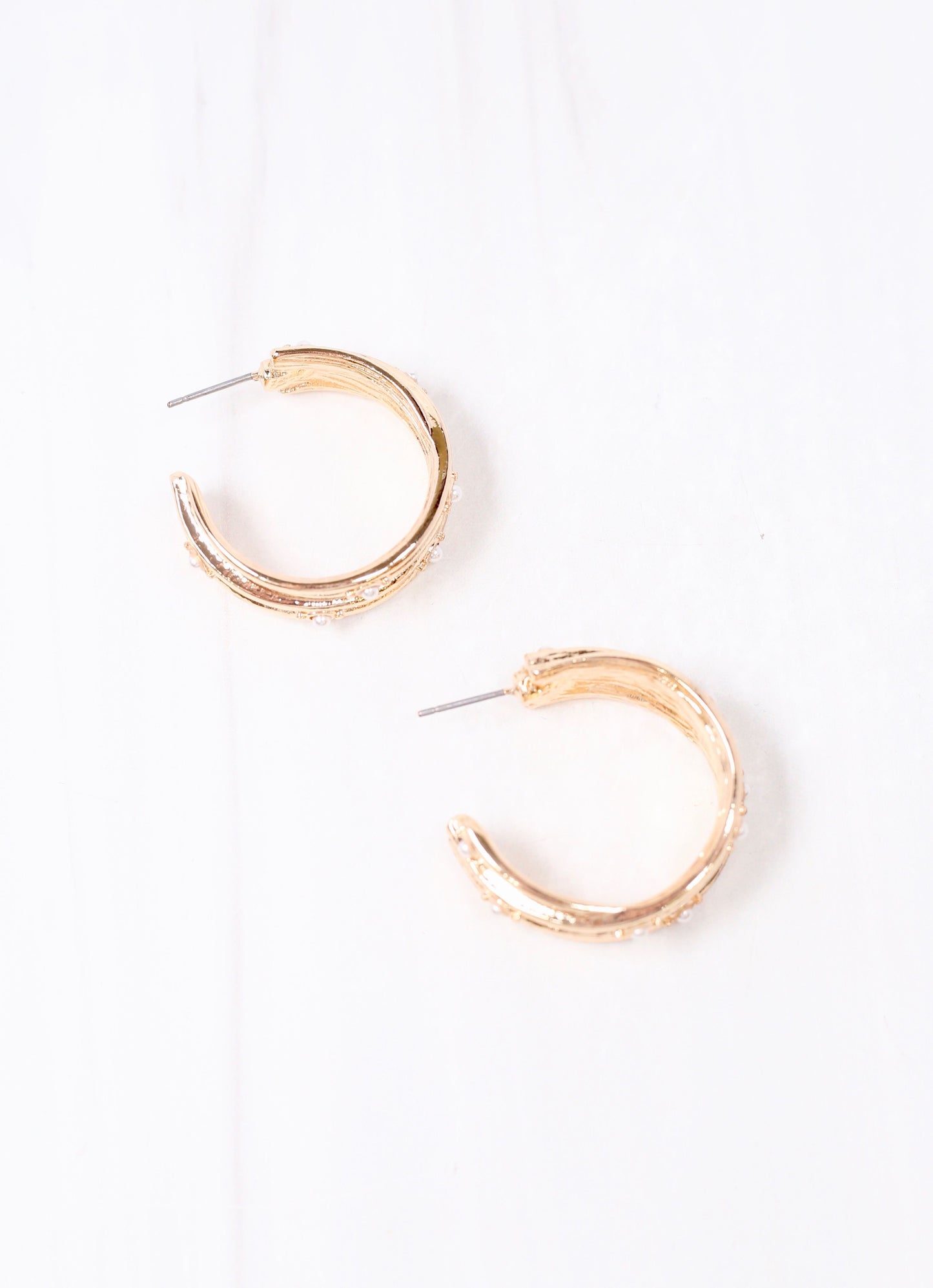 Nash Pearl Hoop Earring GOLD