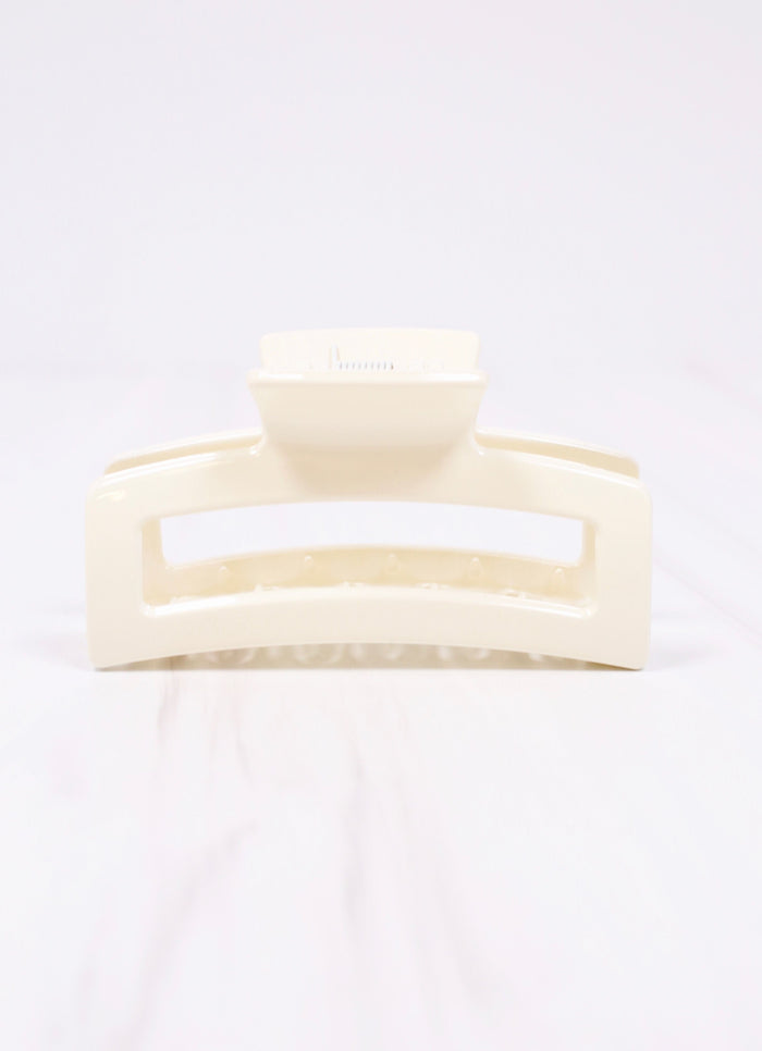 Hollybrooke Hair Clip WHITE - Caroline Hill