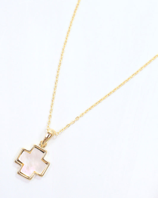 Shelby Cross Necklace Gold