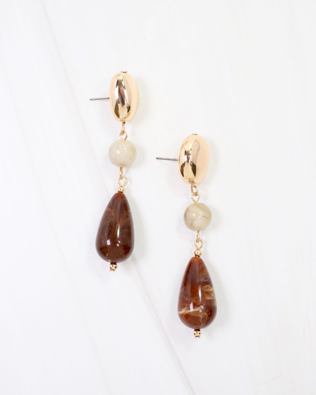 Bar Harbor Stone Dangle Earring Natural