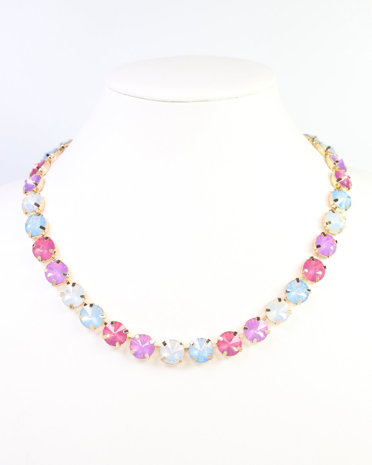 Harper Medium Rhinestone Necklace Gumdrop Multi