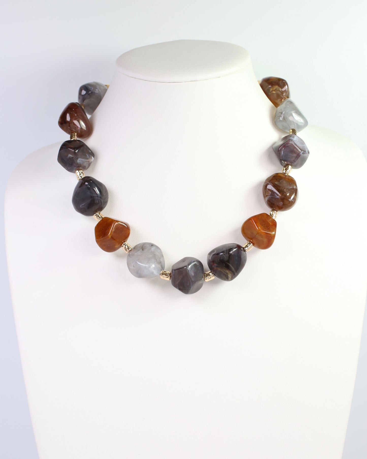 Scarborough Stone Necklace Gray Multi