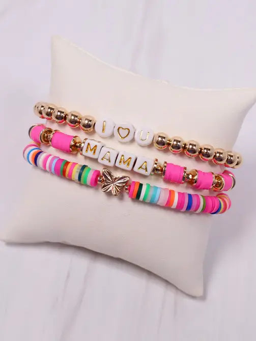 I Love You Mama Bracelet Set MULTI - Caroline Hill