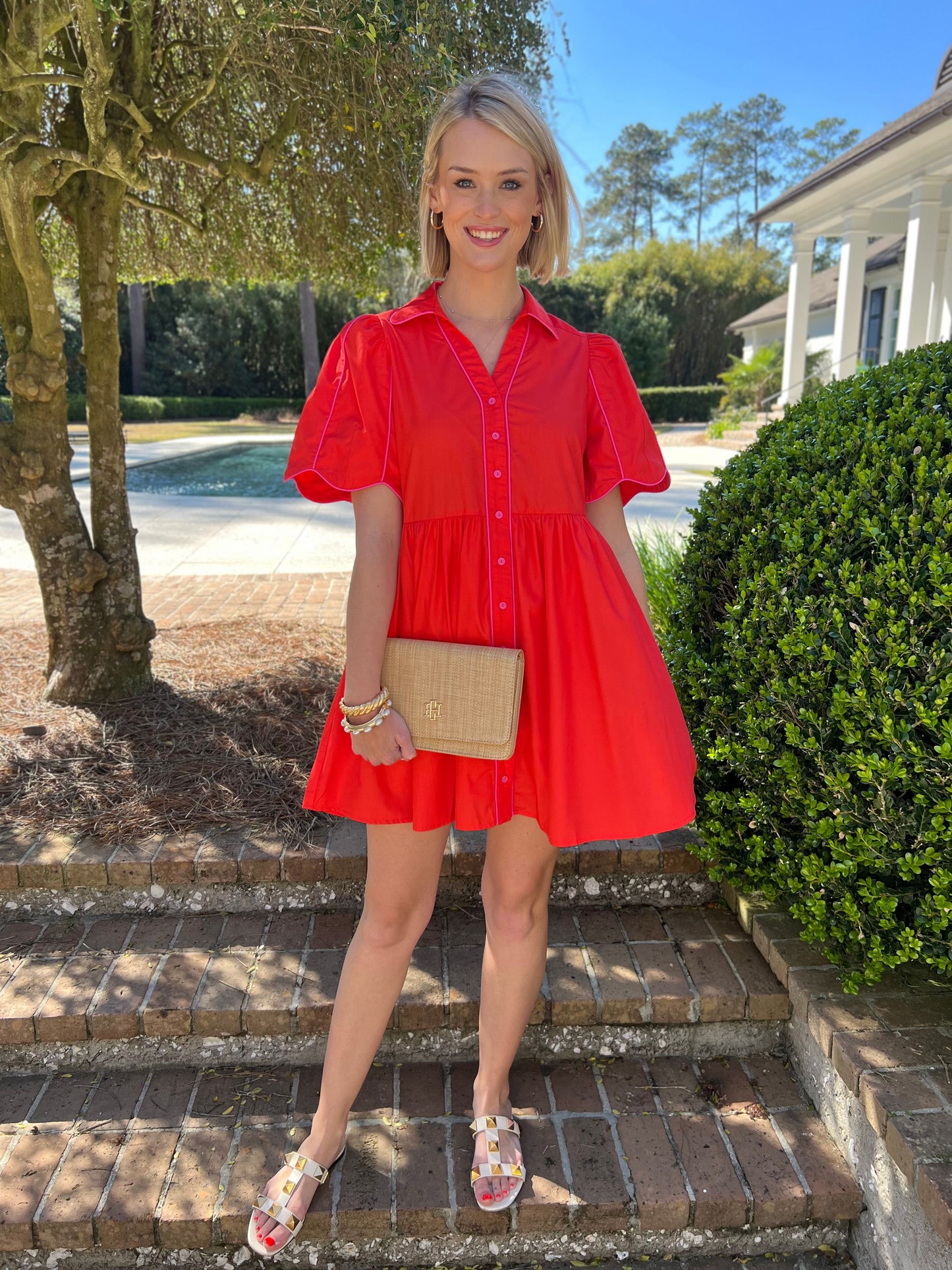 Tulip Season Red Mini Dress