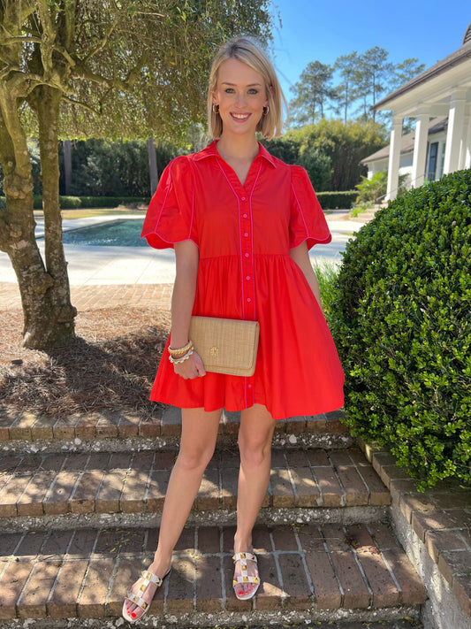 Tulip Season Red Mini Dress