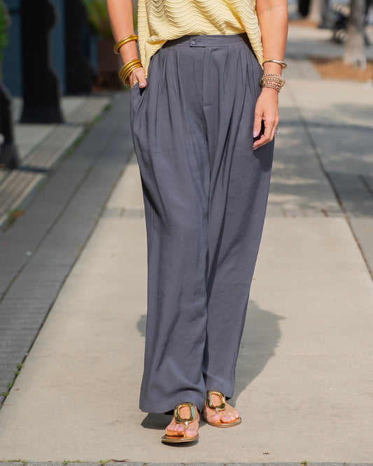 Palermo Modern Pleated Wide Leg Trouser