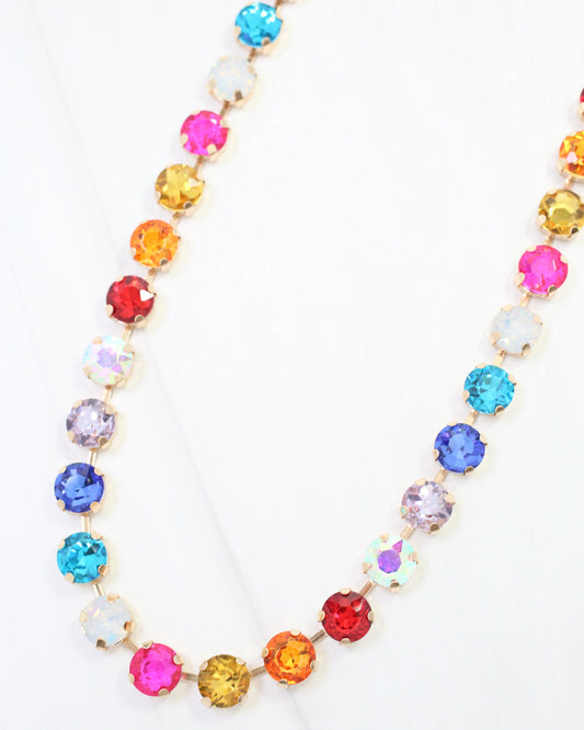 Radcliffe Rhinestone Necklace Light Multi