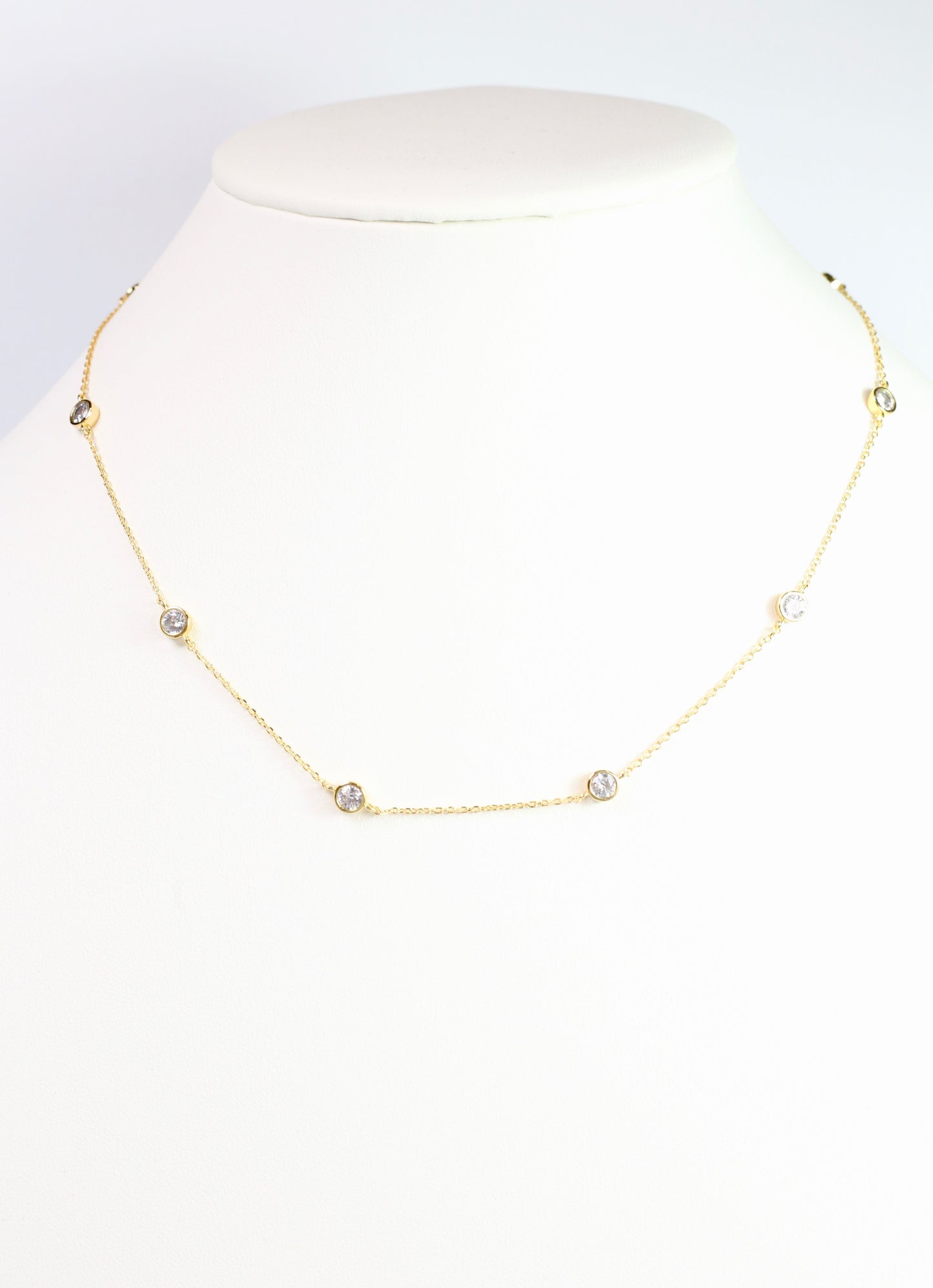 Waterloo CZ Necklace Gold