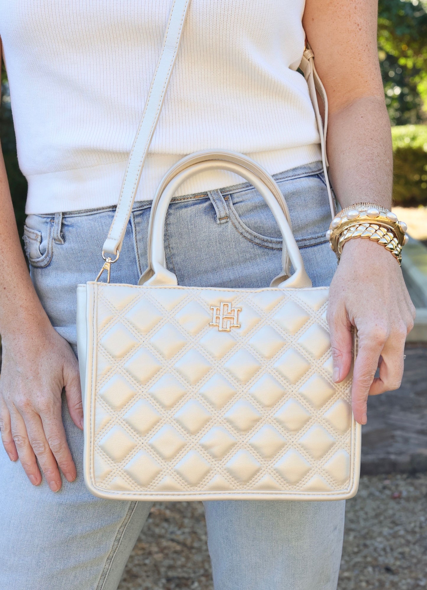 Ricky Mini Tote PEARL Quilted DQ