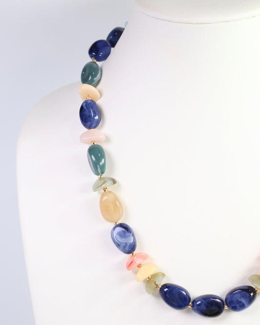 Laurel Stone Beaded Necklace Blue Multi