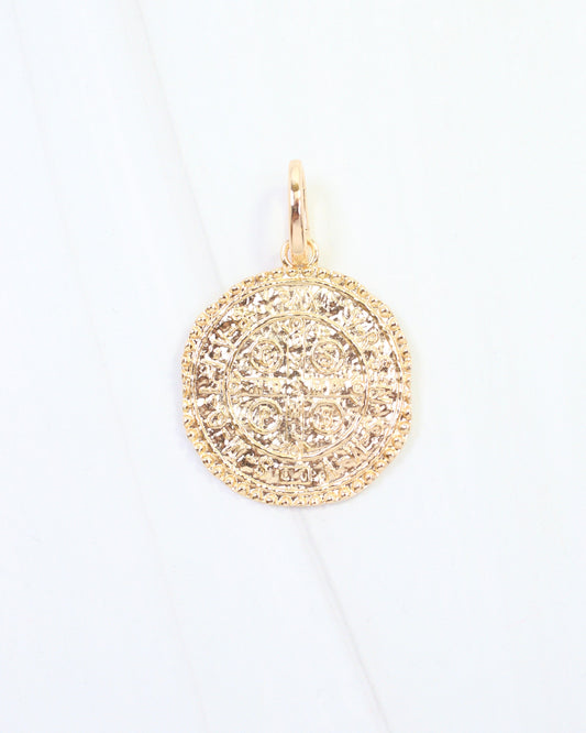Karissa Hammered Coin Charm Gold