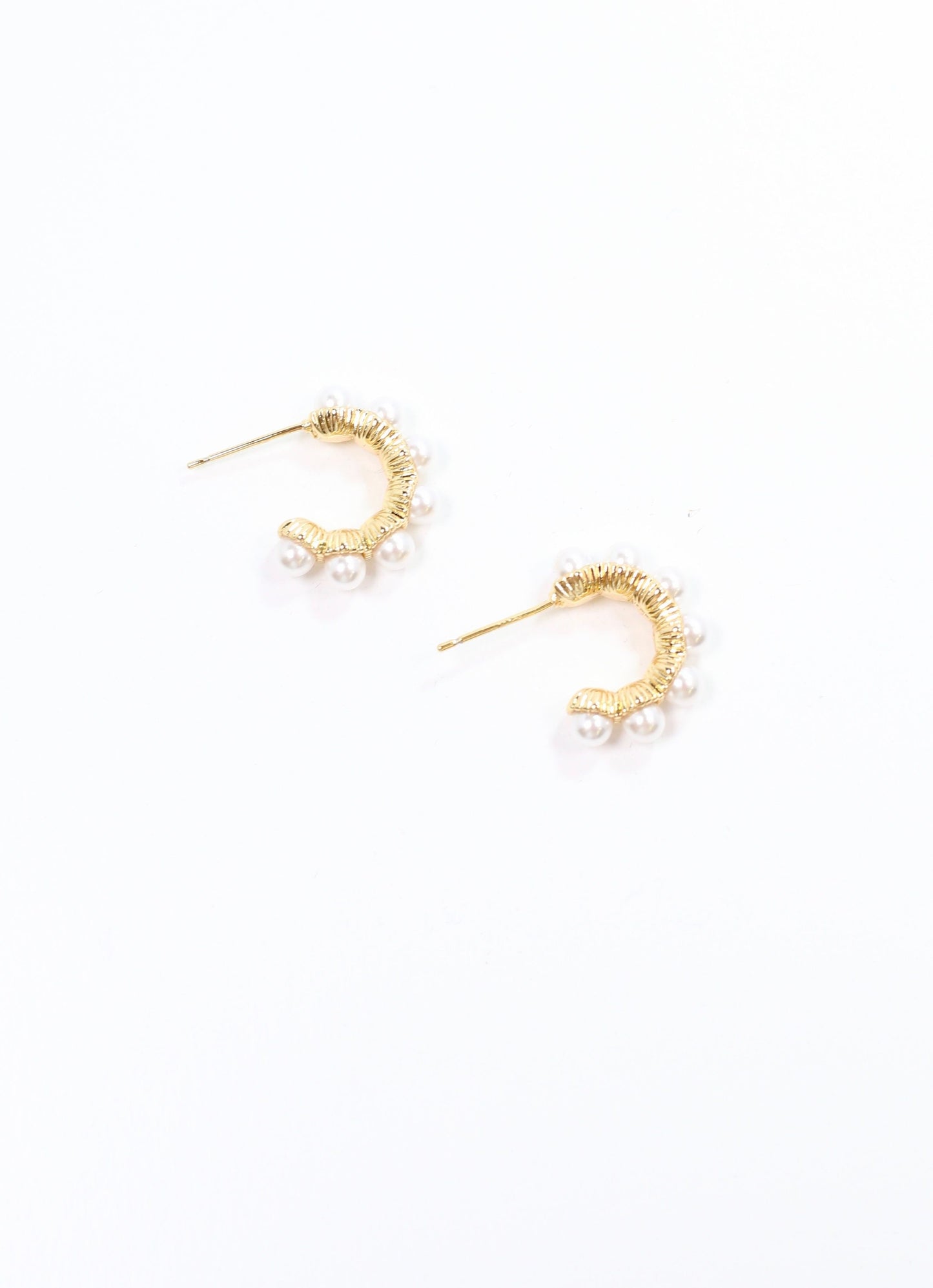 Napoleon Pearl Hoop Earrings GOLD