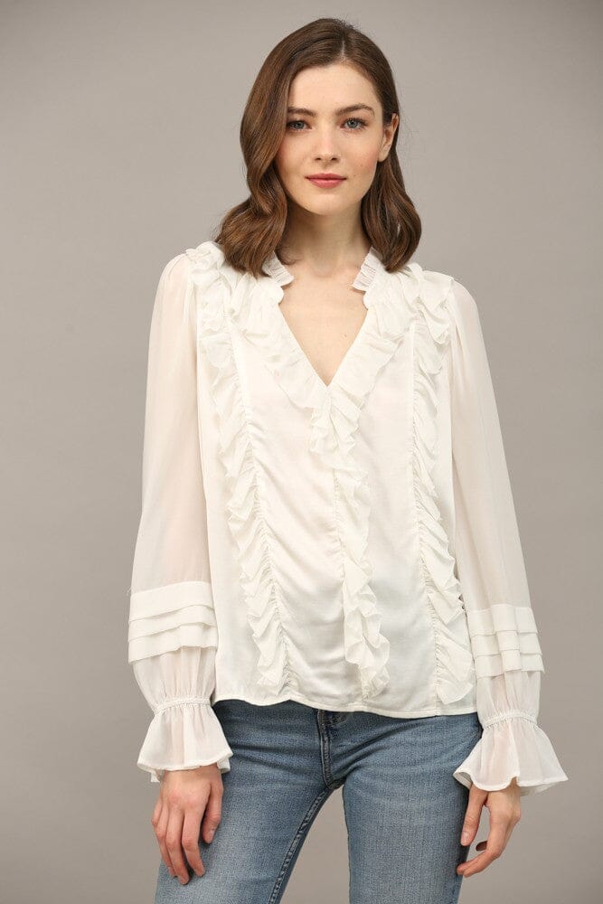 In My Queen Era Ruffle Blouse - Caroline Hill