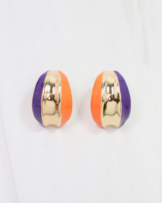 Penney Hoop Earring Orange Purple