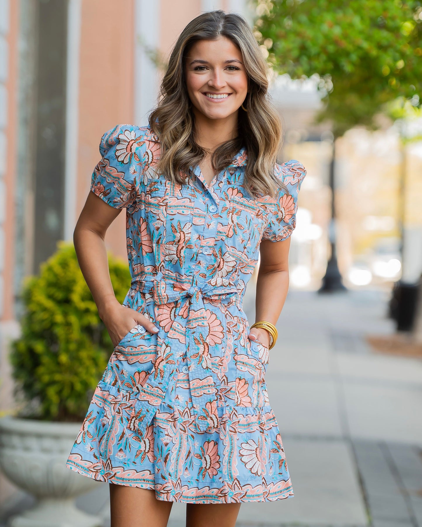 Etta Button Down Drop Waist Dress