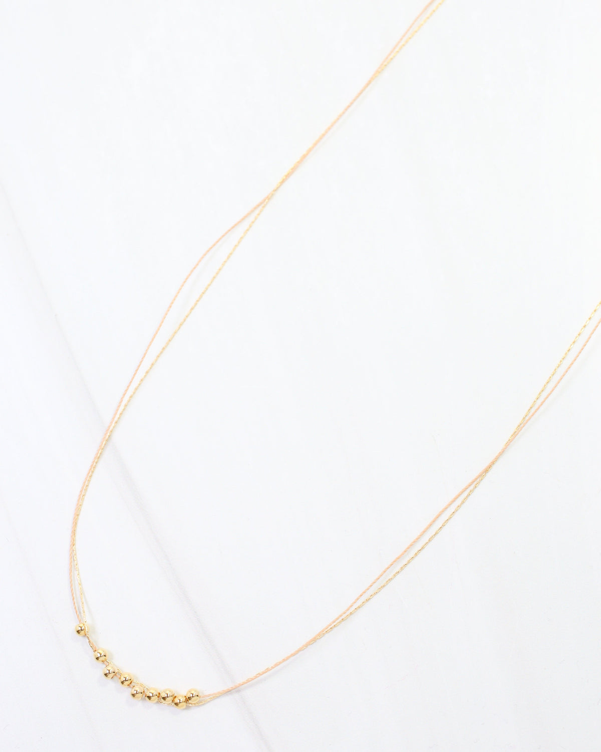 Odette Mini Cord Necklace Tan