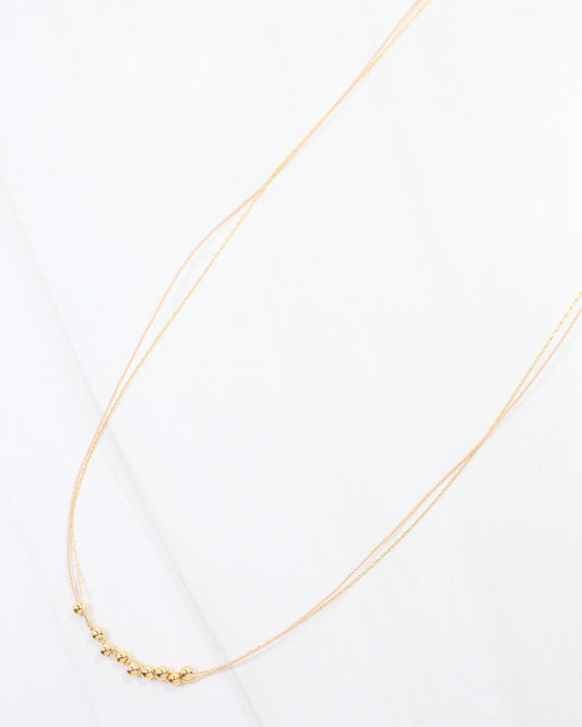 Odette Mini Cord Necklace Tan