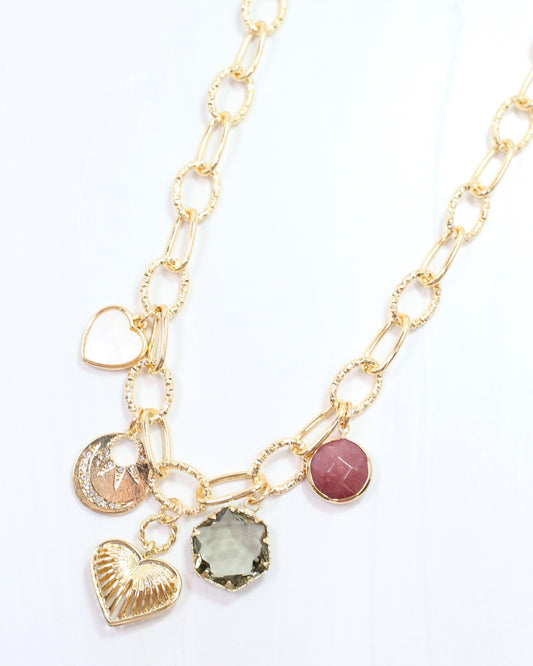 Macon Charm Necklace Gold