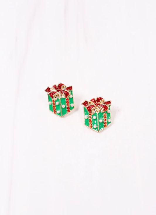 Pretty Present Stud Earring GREEN