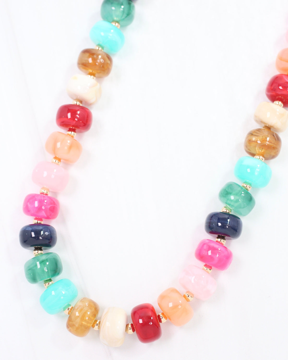 Tanner Beaded Necklace Green Multi