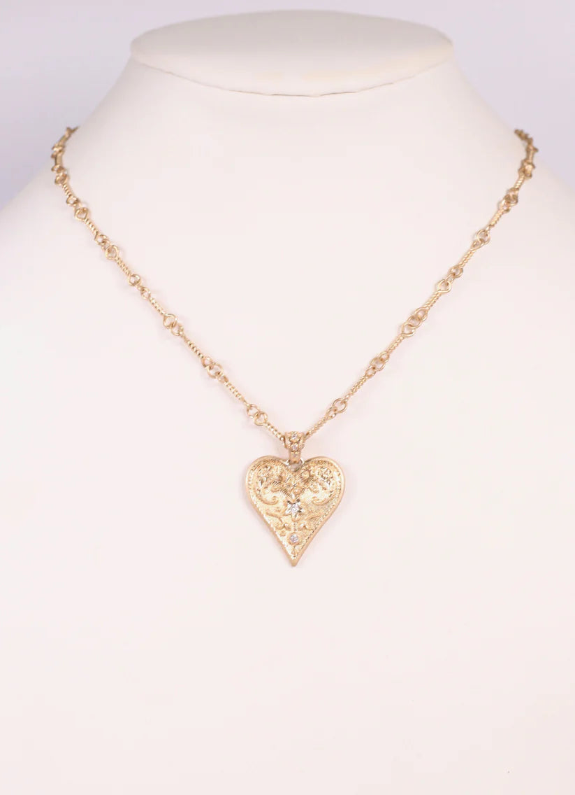 Kelly Heart Necklace GOLD