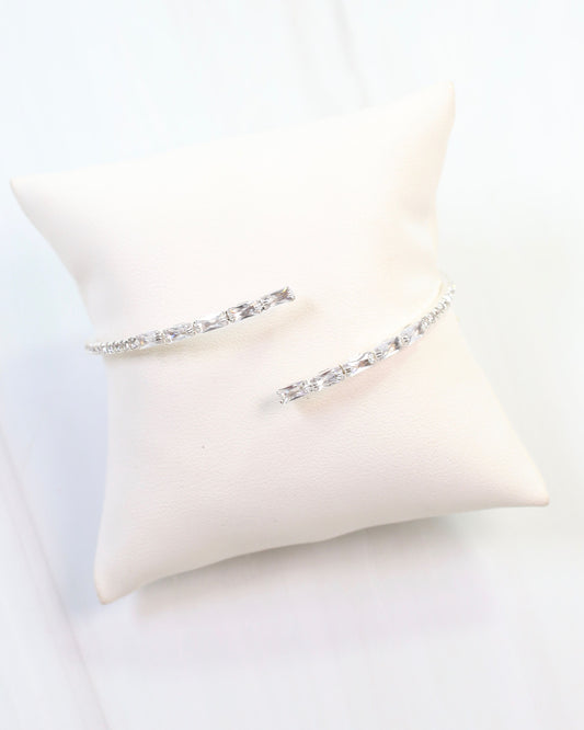 Paradise CZ Cuff Bracelet Silver