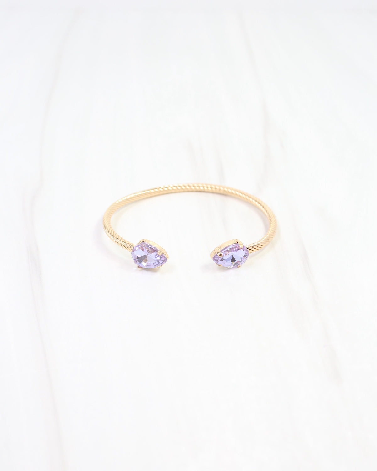 Cobb Crystal Bangle Bracelet WR Lavender