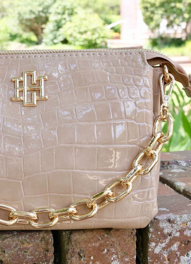 Jace Crossbody TAUPE PATENT - Caroline Hill