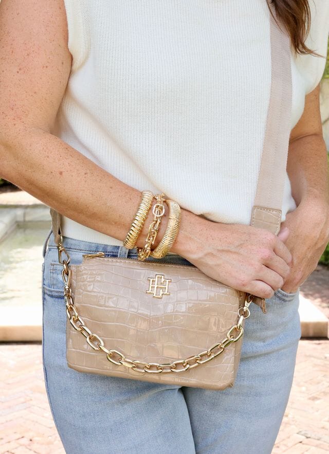 Jace Crossbody TAUPE PATENT - Caroline Hill