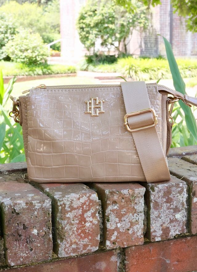 Jace Crossbody TAUPE PATENT - Caroline Hill