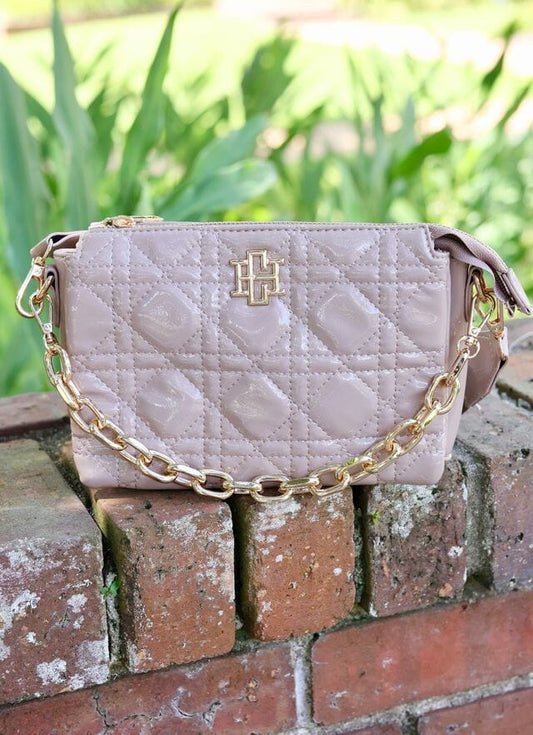 Jace Crossbody TAUPE PATENT LQ - Caroline Hill