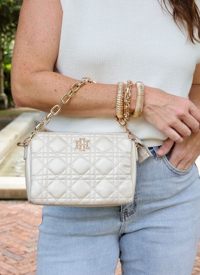 Jace Quilted Crossbody PEARL QUILTED LQ - Caroline Hill