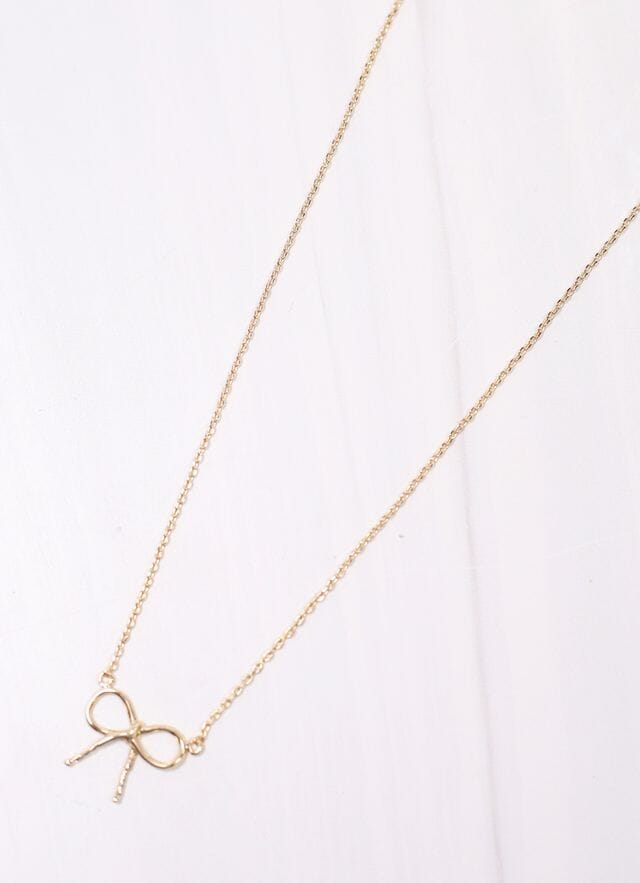 Jacobsen Bow Necklace GOLD - Caroline Hill