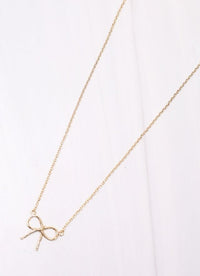 Jacobsen Bow Necklace GOLD - Caroline Hill