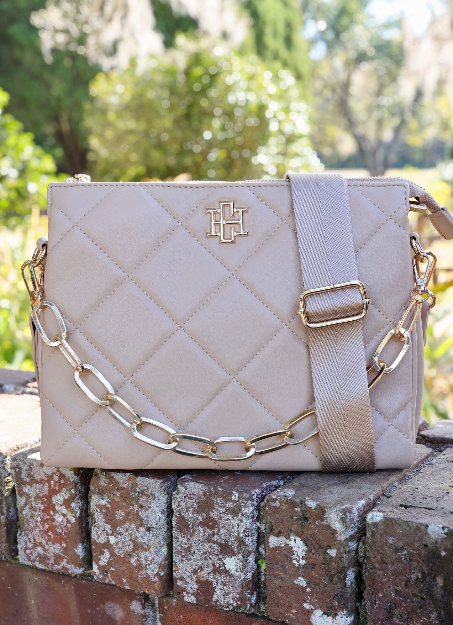 Ariana Crossbody Tan Quilted LD