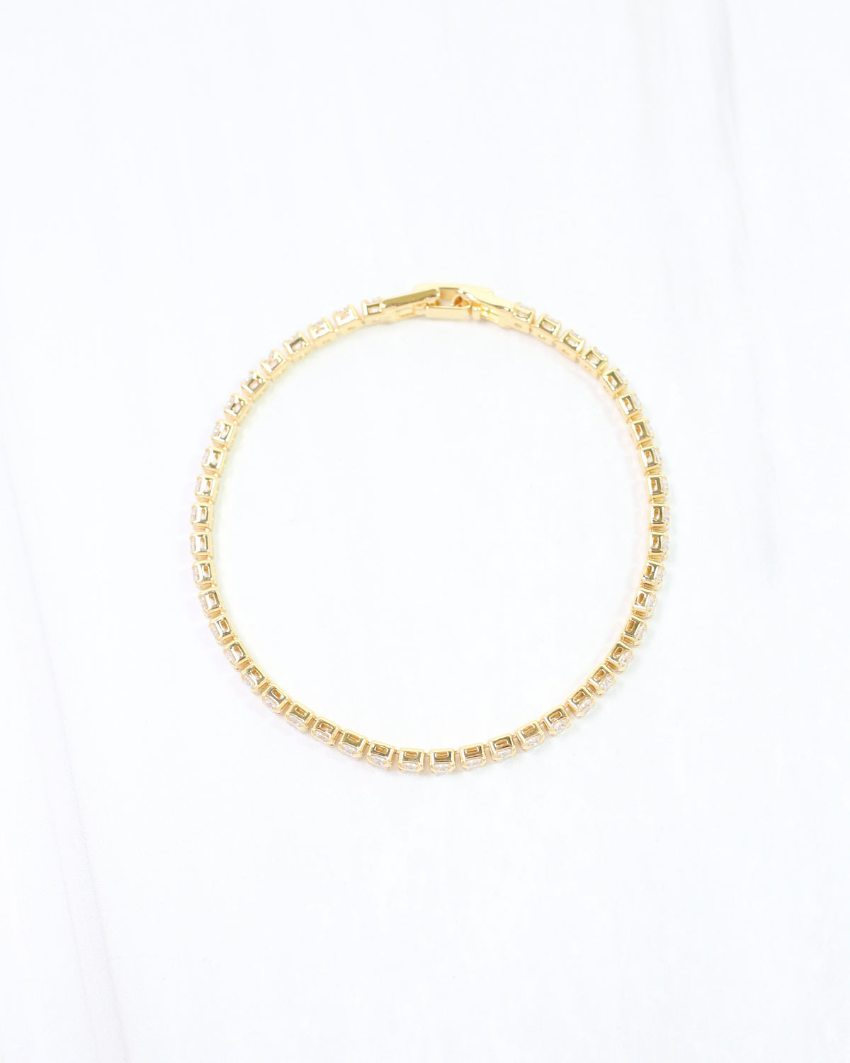 Luna Medium CZ Tennis Bracelet WR Gold