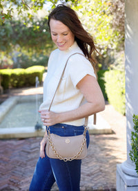 Joan Crossbody TAUPE - Caroline Hill