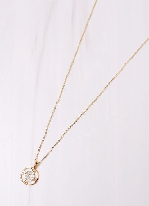 Josefine Roman Numeral Necklace GOLD - Caroline Hill