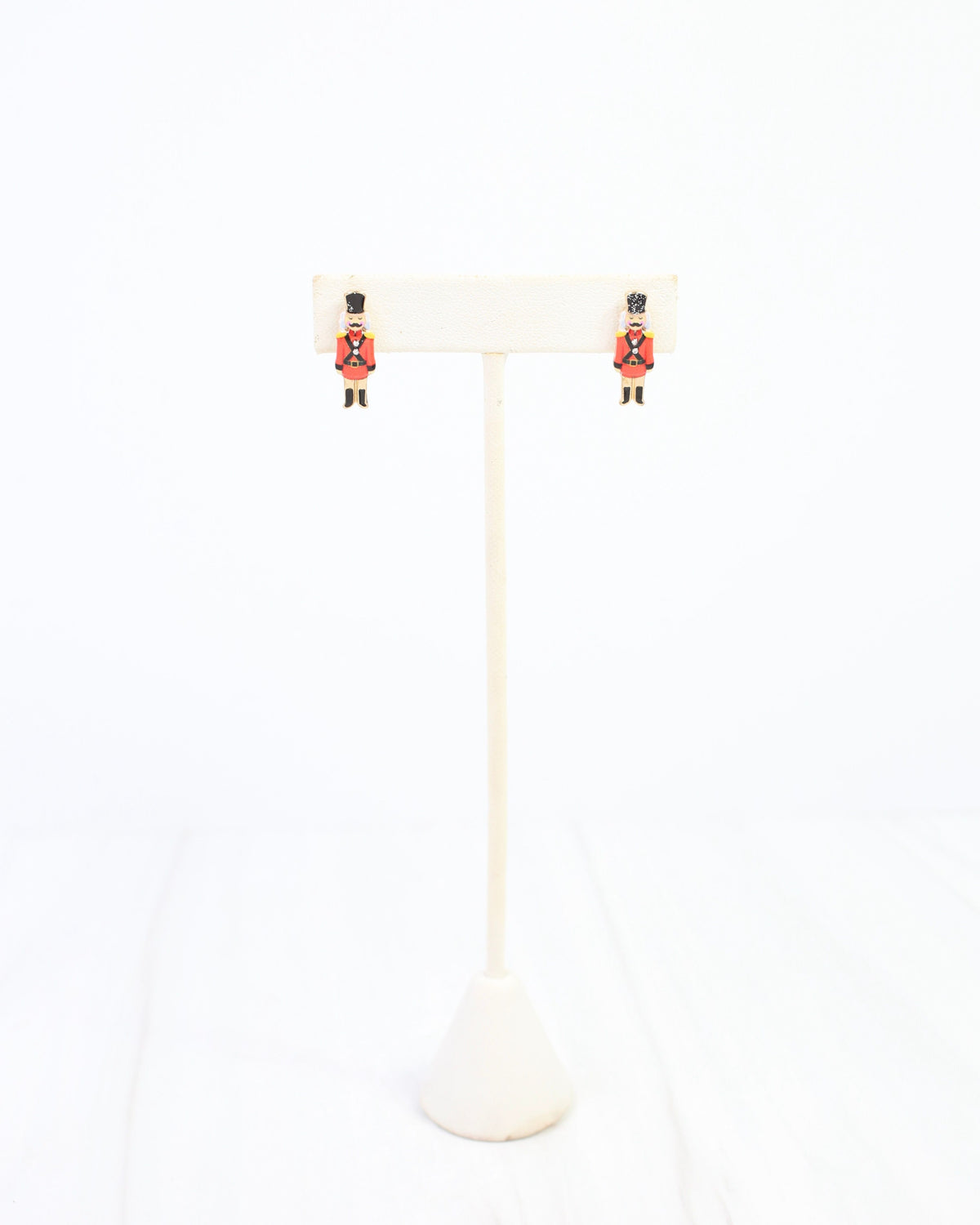 Noel Nutcracker Stud Earring Red