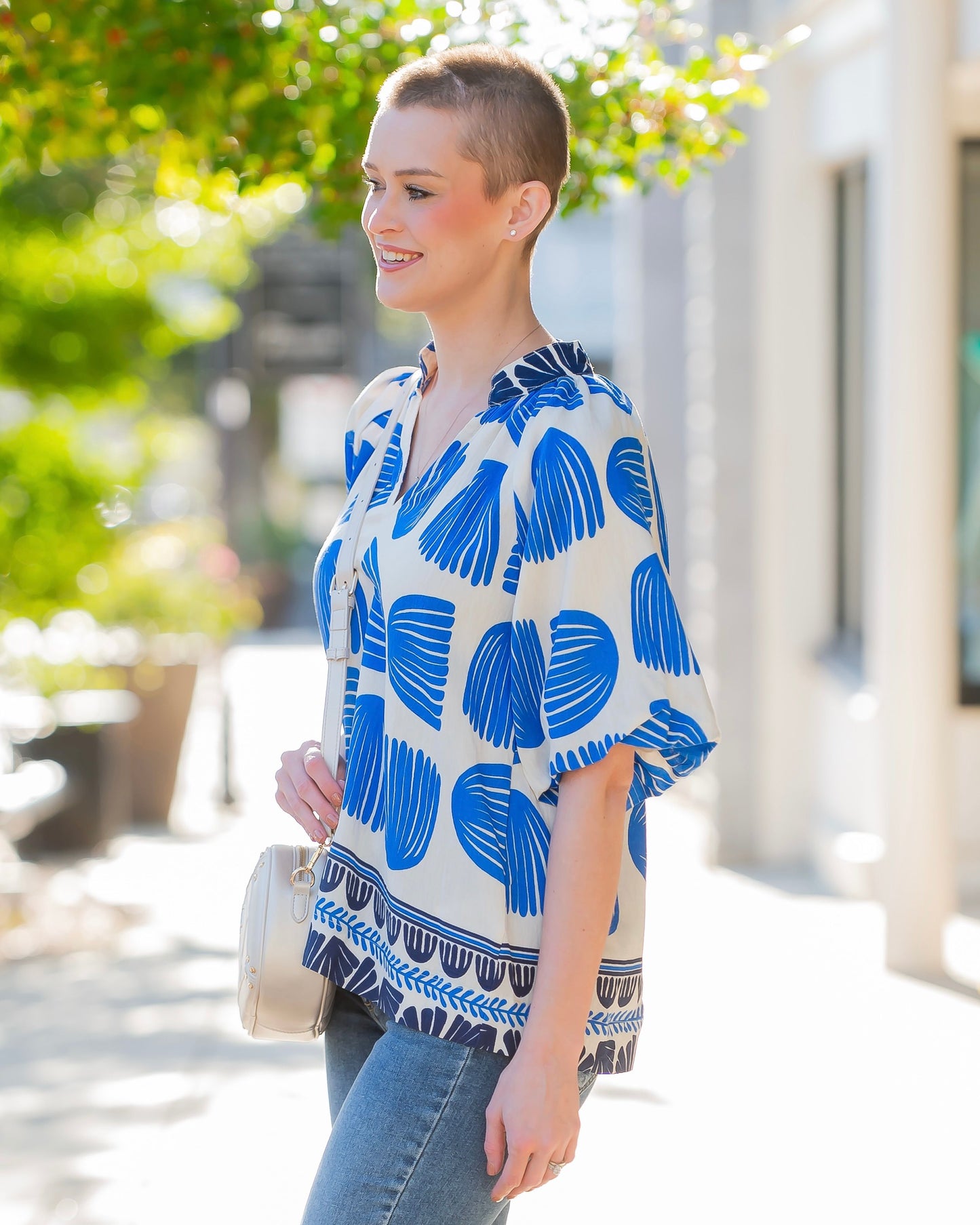 Brea Bubble Sleeve Top