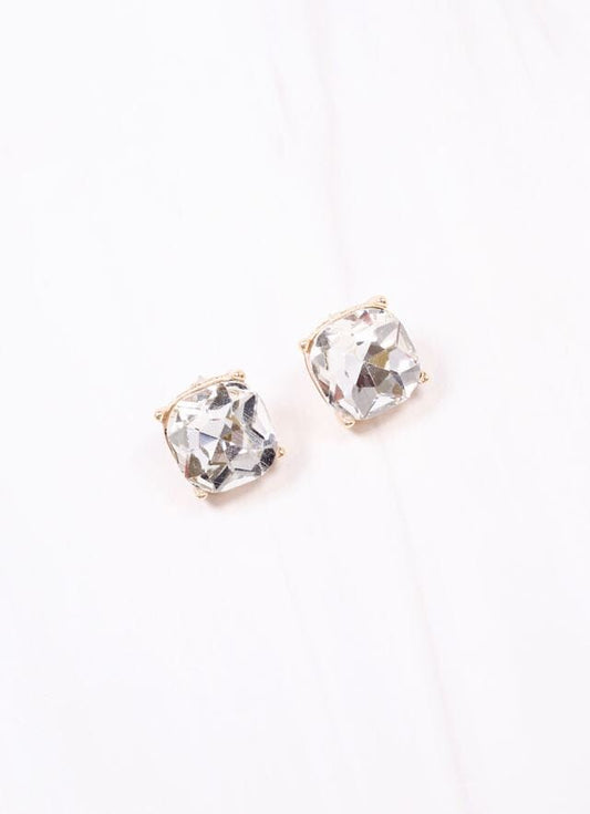 Julien Stone Stud Earring CLEAR - Caroline Hill