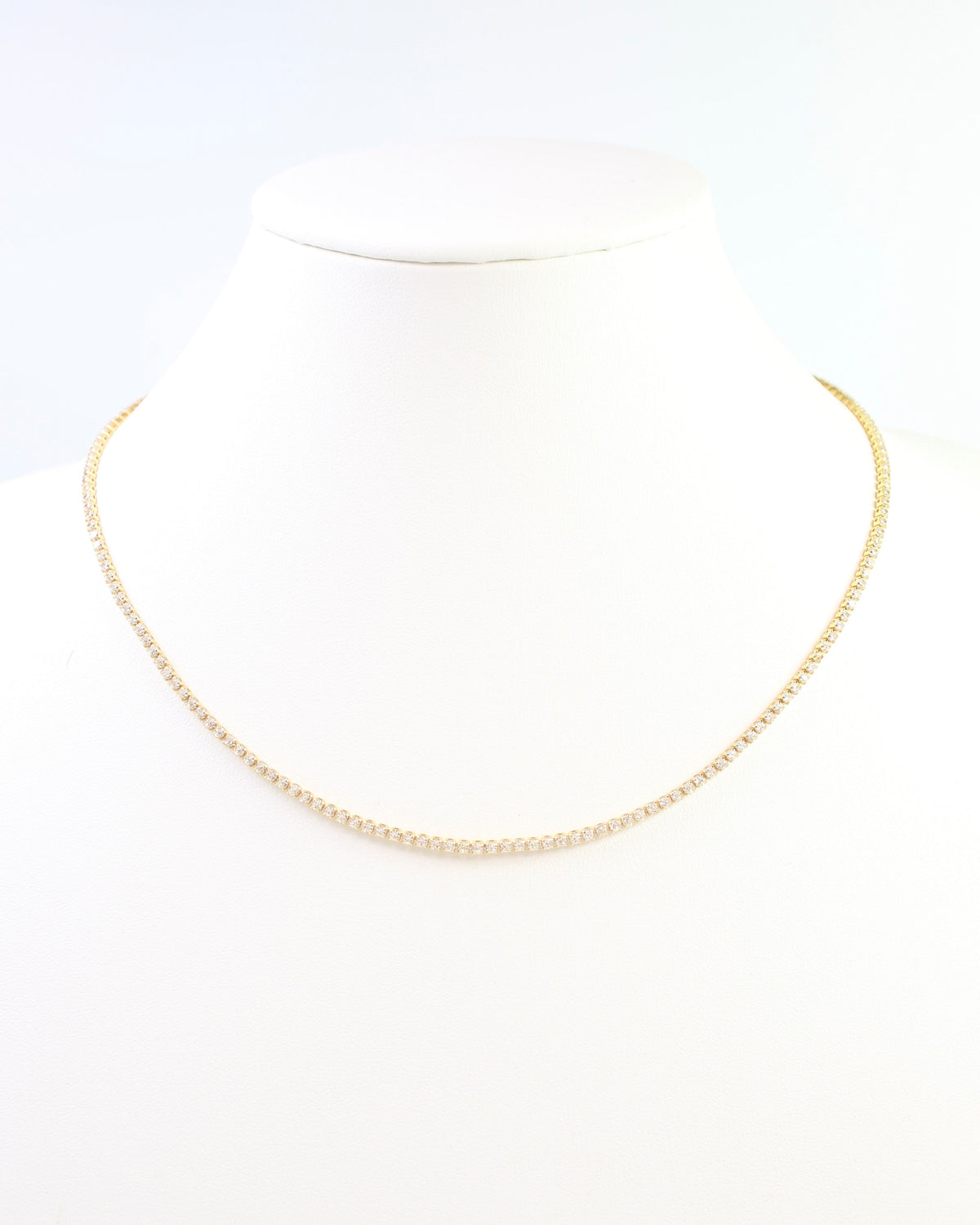 Luna Delicate CZ Tennis Necklace WR Gold