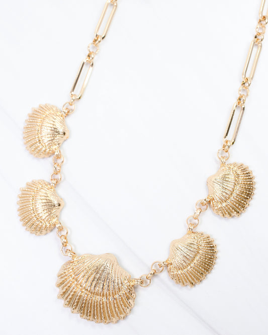 Brizo Shell Link Necklace Gold