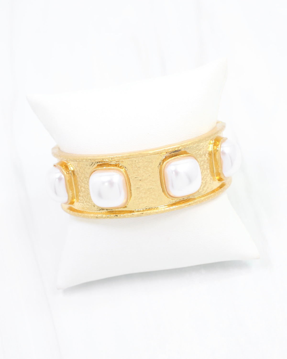Brikhall Pearl Stretch Bangle Bracelet WRVG