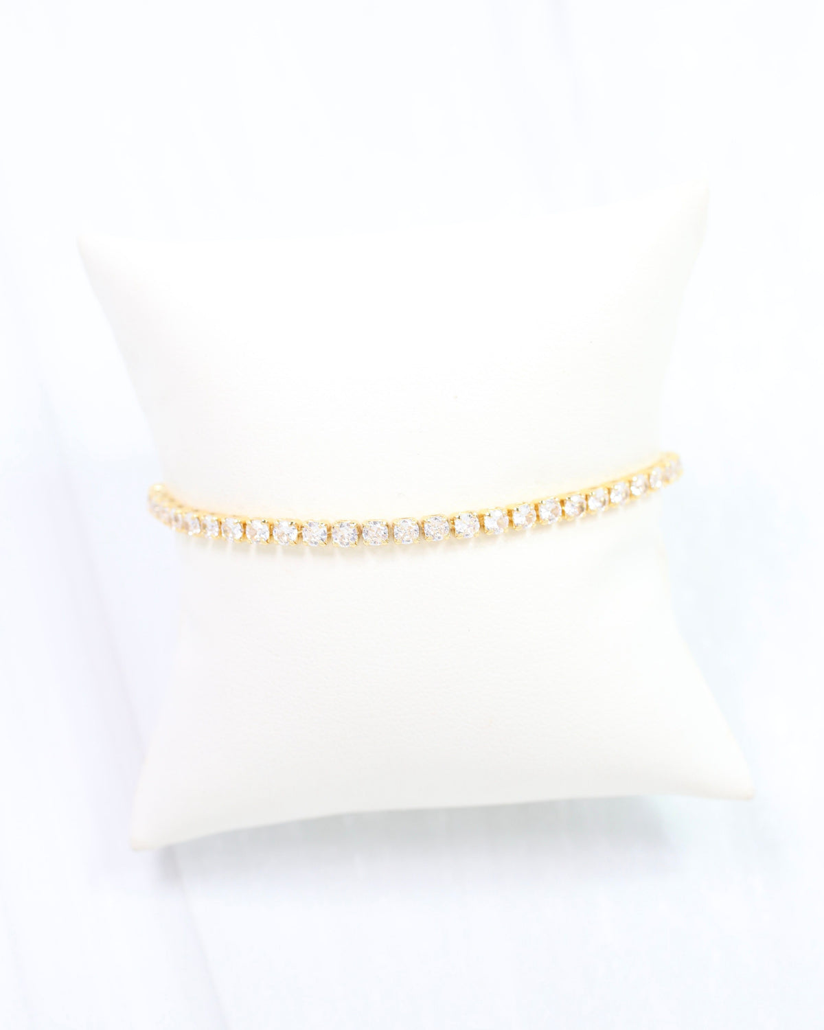 Luna Medium CZ Tennis Bracelet WR Gold