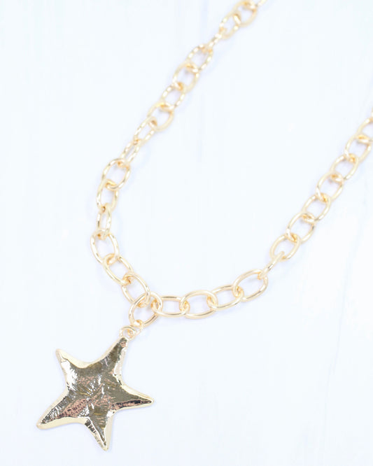 Moonie Star Link Necklace Gold